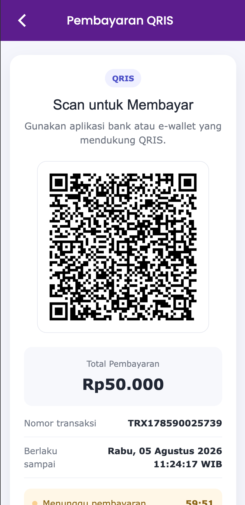 Screenshot Pembayaran QRIS Poros Kebaikan